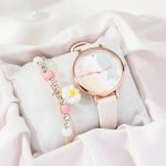Purple Belt Cat Watch Beaded Bracelet suit Female Student